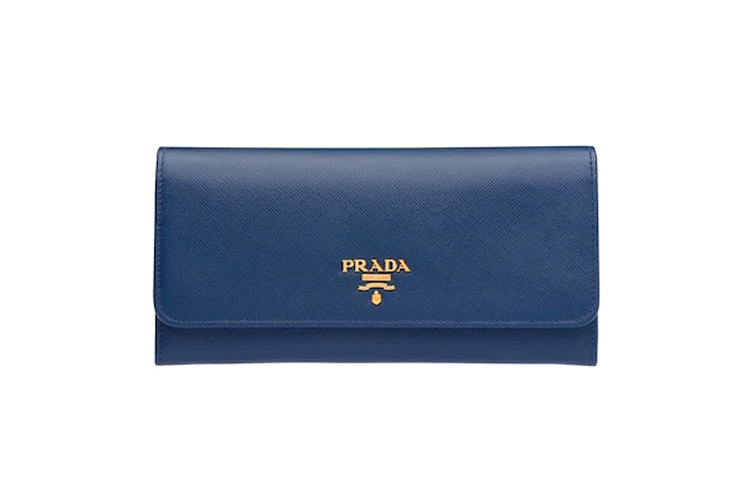 PRADA Женский бумажник из натуральной кожи василькового цвета
PRADA Женский бумажник из натуральной кожи василькового цвета