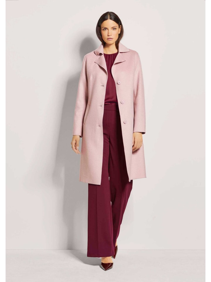MADELEINE Двустороннее пальто из чистой шерсти бледно-розового цвета
MADELEINE Двустороннее пальто из чистой шерсти бледно-розового цвета