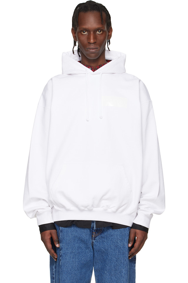 Толстовка с логотипом, приклеенным лентой Vetements, белый
Толстовка с логотипом, приклеенным лентой Vetements, белый