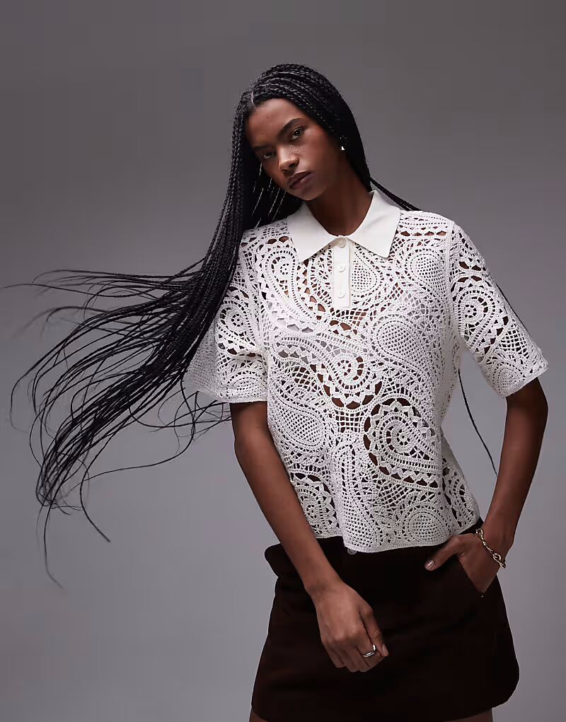 & Other Stories вязаная крючком блузка белого цвета
& Other Stories вязаная крючком блузка белого цвета