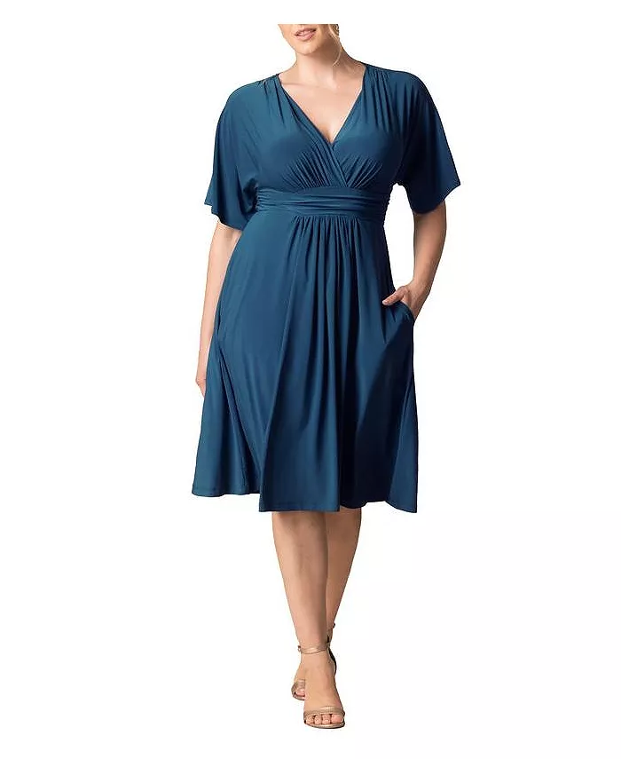 Платье миди силуэта А-силус Gia с карманами больших размеров Kiyonna, синий
Платье миди силуэта А-силус Gia с карманами больших размеров Kiyonna, синий