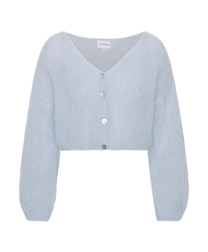 Укороченный кардиган из мохера Americandreams, синий
Укороченный кардиган из мохера Americandreams, синий