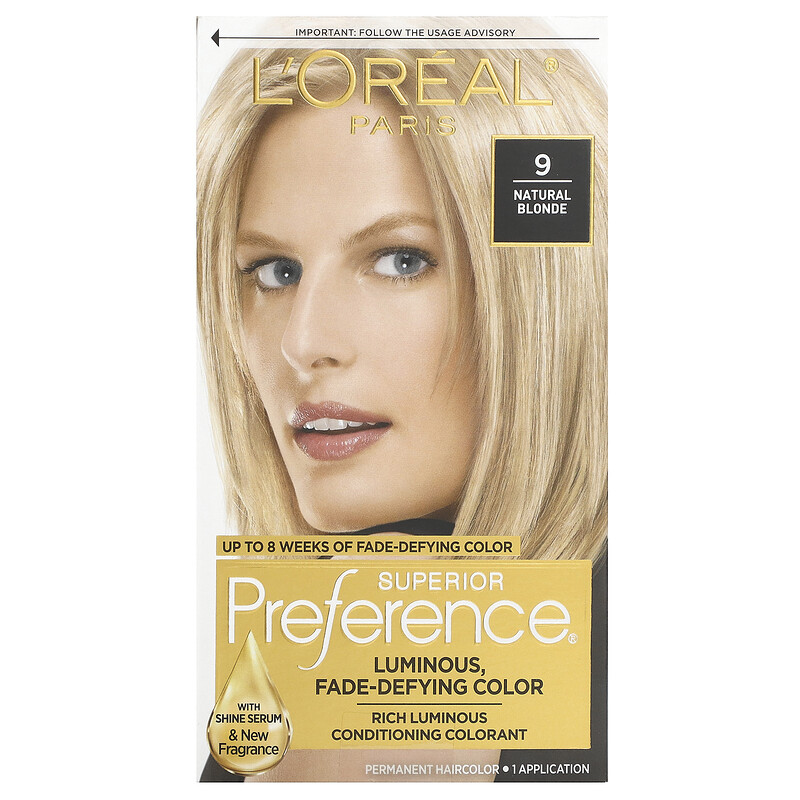 L'Oréal, Superior Preference, яркий, не выцветающий оттенок, 9 оттенков натурального блонда, для 1 применения
L'Oréal, Superior Preference, яркий, не выцветающий оттенок, 9 оттенков натурального блонда, для 1 применения