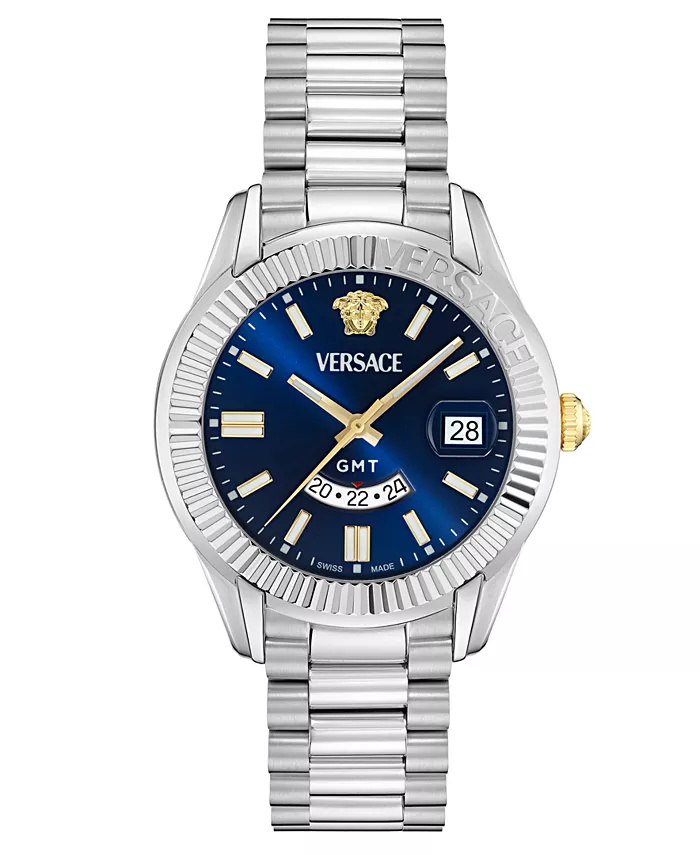 Мужские часы Swiss Apodis GMT на стальном браслете 41mm Versace
Мужские часы Swiss Apodis GMT на стальном браслете 41mm Versace