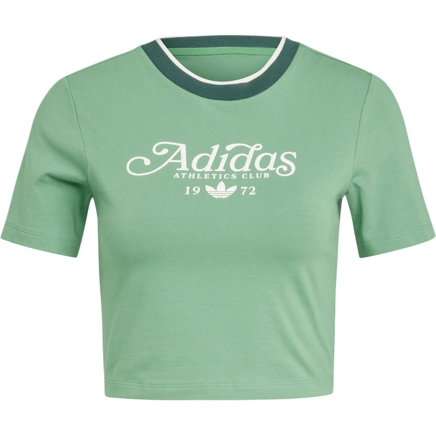 Футболка с тремя полосками, женская, зеленая Adidas Originals
Футболка с тремя полосками, женская, зеленая Adidas Originals