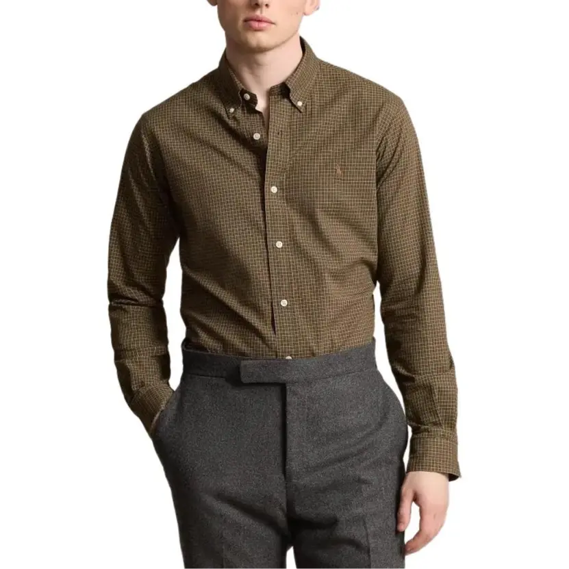 Polo Ralph Lauren Рубашка FW24 мужская коричневая
Polo Ralph Lauren Рубашка FW24 мужская коричневая