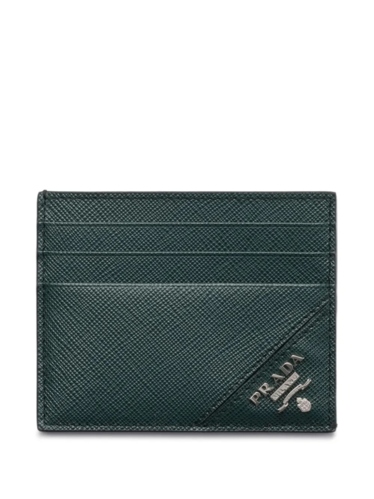 Prada картхолдер из сафьяновой кожи, зеленый 
Prada картхолдер из сафьяновой кожи, зеленый