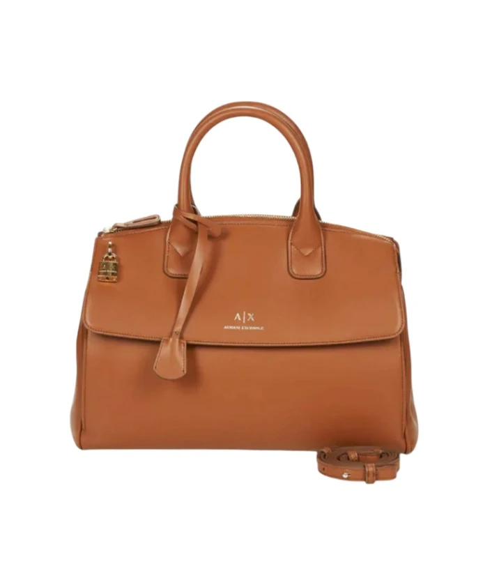 Большая сумка с замком и металлическими деталями. Armani Exchange, коричневый
Большая сумка с замком и металлическими деталями. Armani Exchange, коричневый