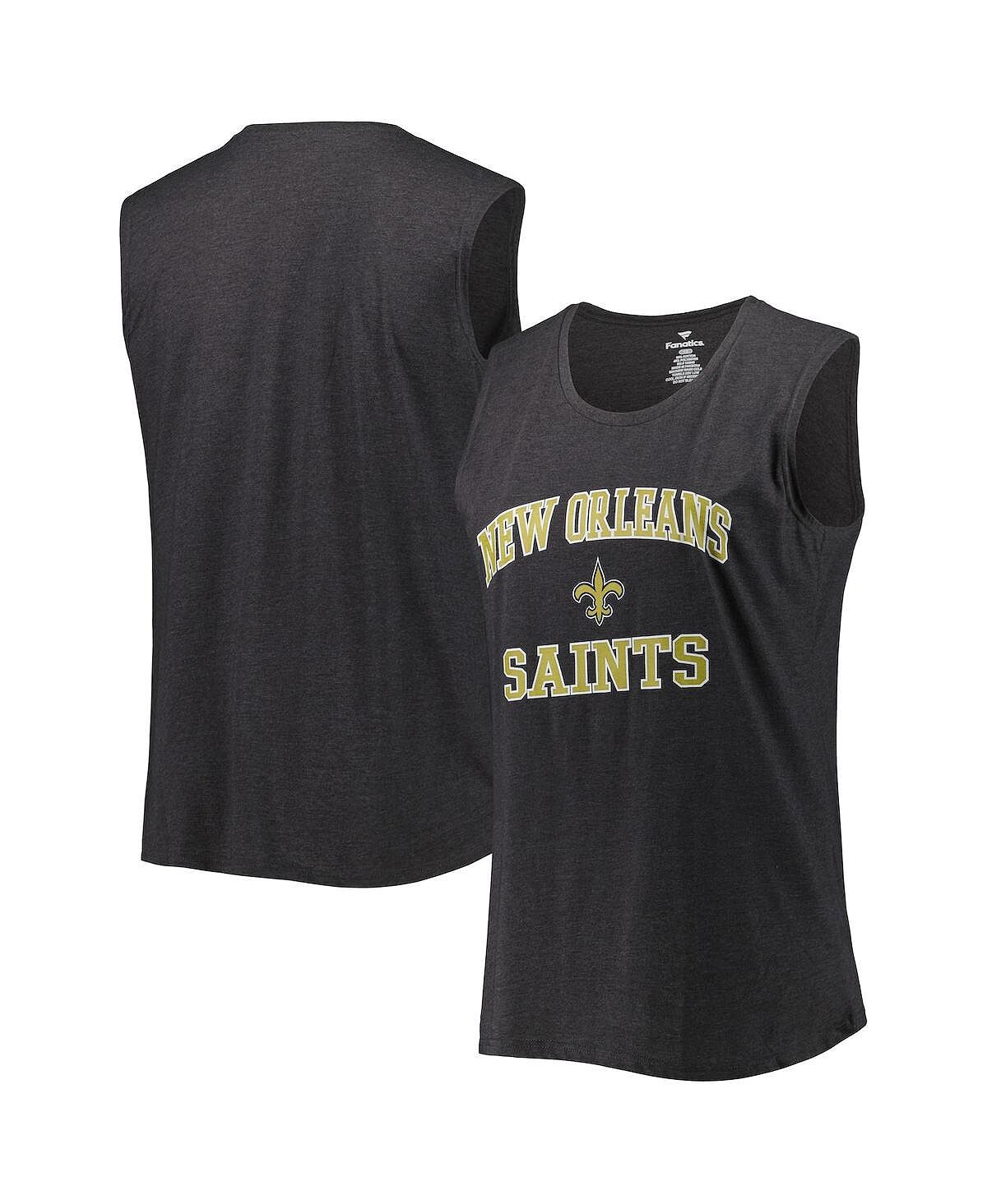 Женская фирменная майка больших размеров Heather Charcoal New Orleans Saints Fanatics
Женская фирменная майка больших размеров Heather Charcoal New Orleans Saints Fanatics
