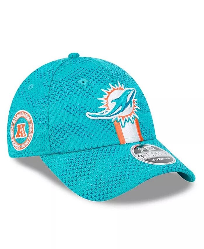 Мужская кепка с эластичными кнопками Aqua Miami Dolphins 2024 Sideline 9FORTY New Era, синий
Мужская кепка с эластичными кнопками Aqua Miami Dolphins 2024 Sideline 9FORTY New Era, синий