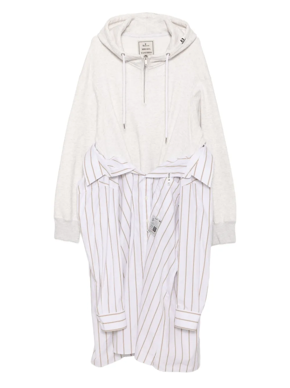 Платье-худи Maison Mihara Yasuhiro, серый 
Платье-худи Maison Mihara Yasuhiro, серый