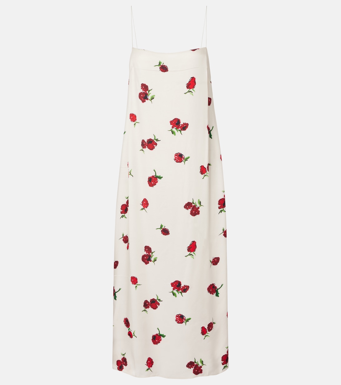 Сицилийское платье-комбинация с принтом в рубчик Khaite, Raspberry/Cream
Сицилийское платье-комбинация с принтом в рубчик Khaite, Raspberry/Cream