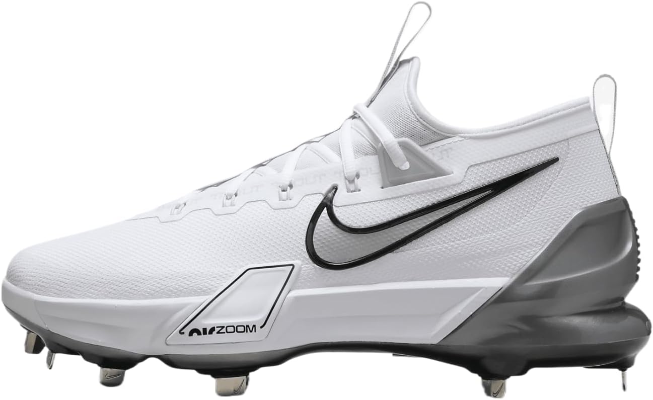 Бейсбольные бутсы Nike Force Zoom Trout 9 Pro Low для мужчин, White/Black/Pure Platinum/Metallic Silver
Бейсбольные бутсы Nike Force Zoom Trout 9 Pro Low для мужчин, White/Black/Pure Platinum/Metallic Silver