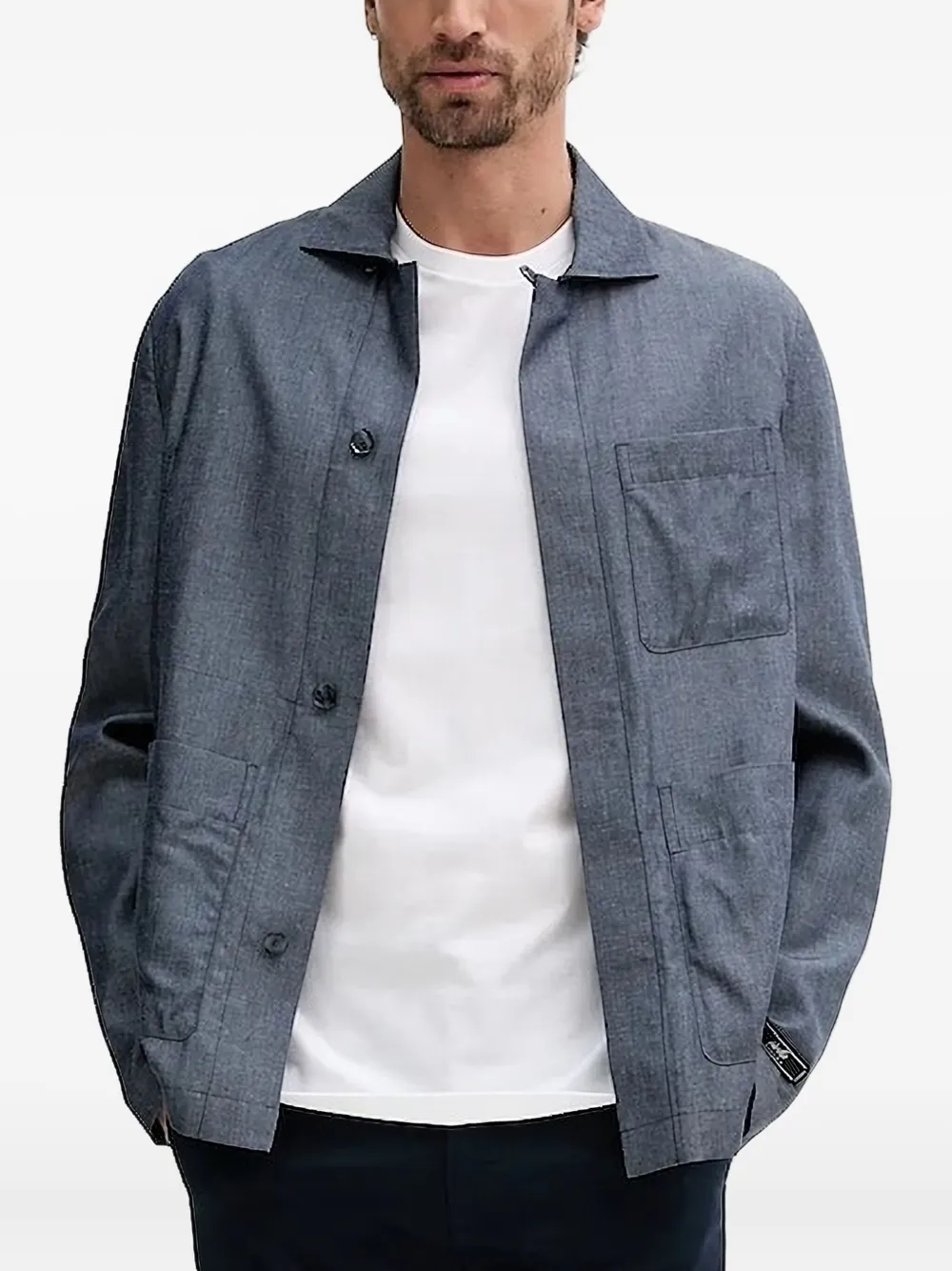 Куртка с застежкой на пуговицы и накладными карманами Sisley, синий
Куртка с застежкой на пуговицы и накладными карманами Sisley, синий