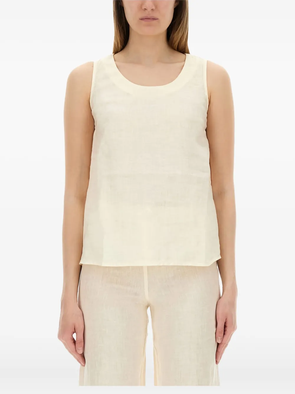 Льняной топ с круглым вырезом 120% Lino, нейтральный
Льняной топ с круглым вырезом 120% Lino, нейтральный