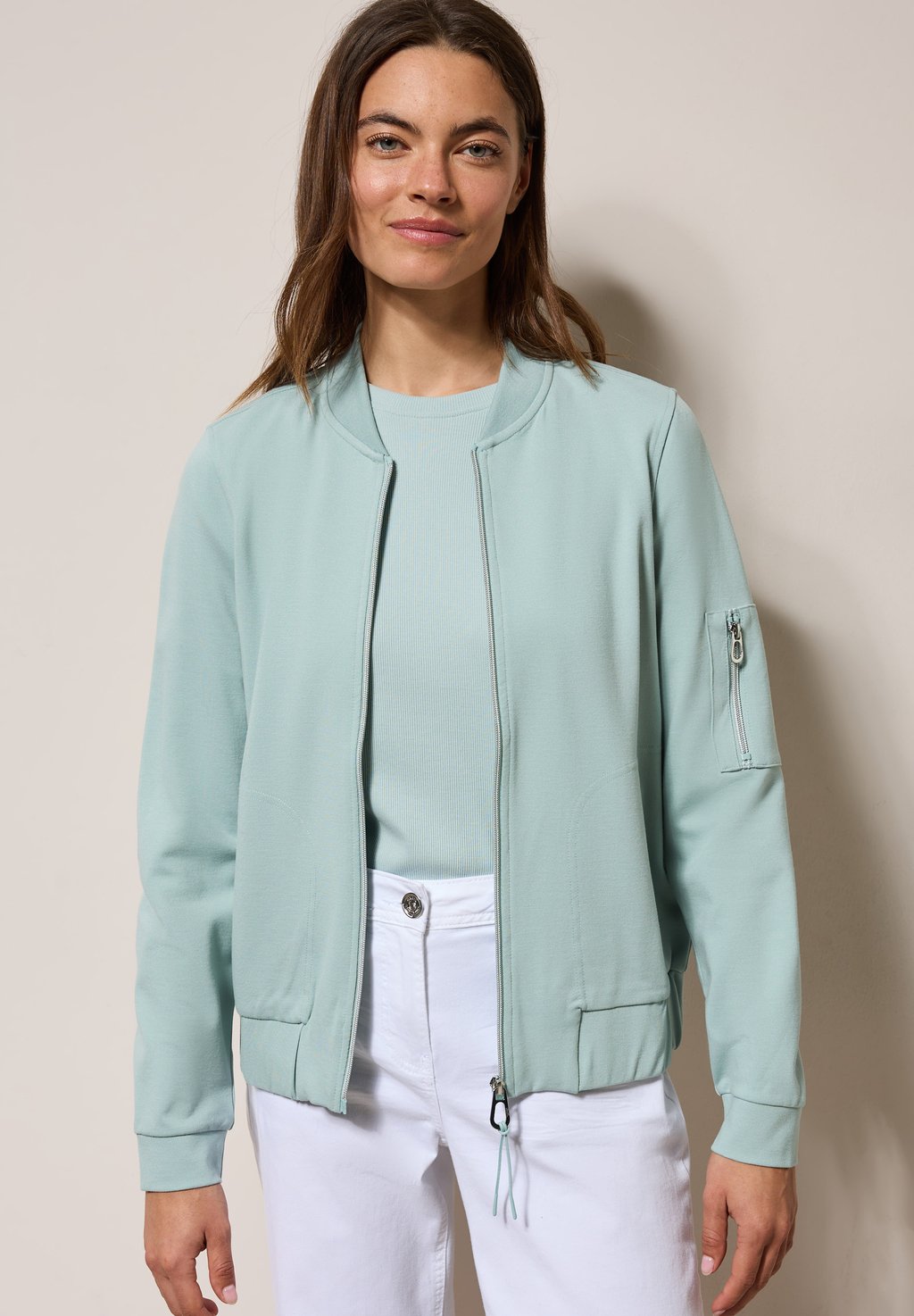 Толстовка на молнии Bomber Jacket Cecil, цвет Grün 
Толстовка на молнии Bomber Jacket Cecil, цвет Grün