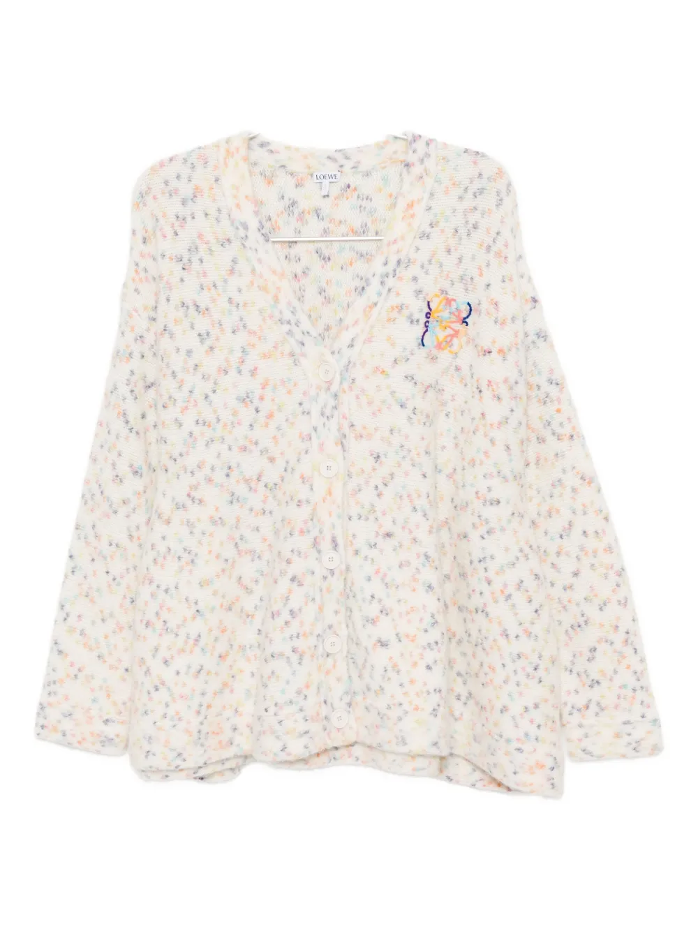 Кардиган с вышитым логотипом LOEWE, белый
Кардиган с вышитым логотипом LOEWE, белый