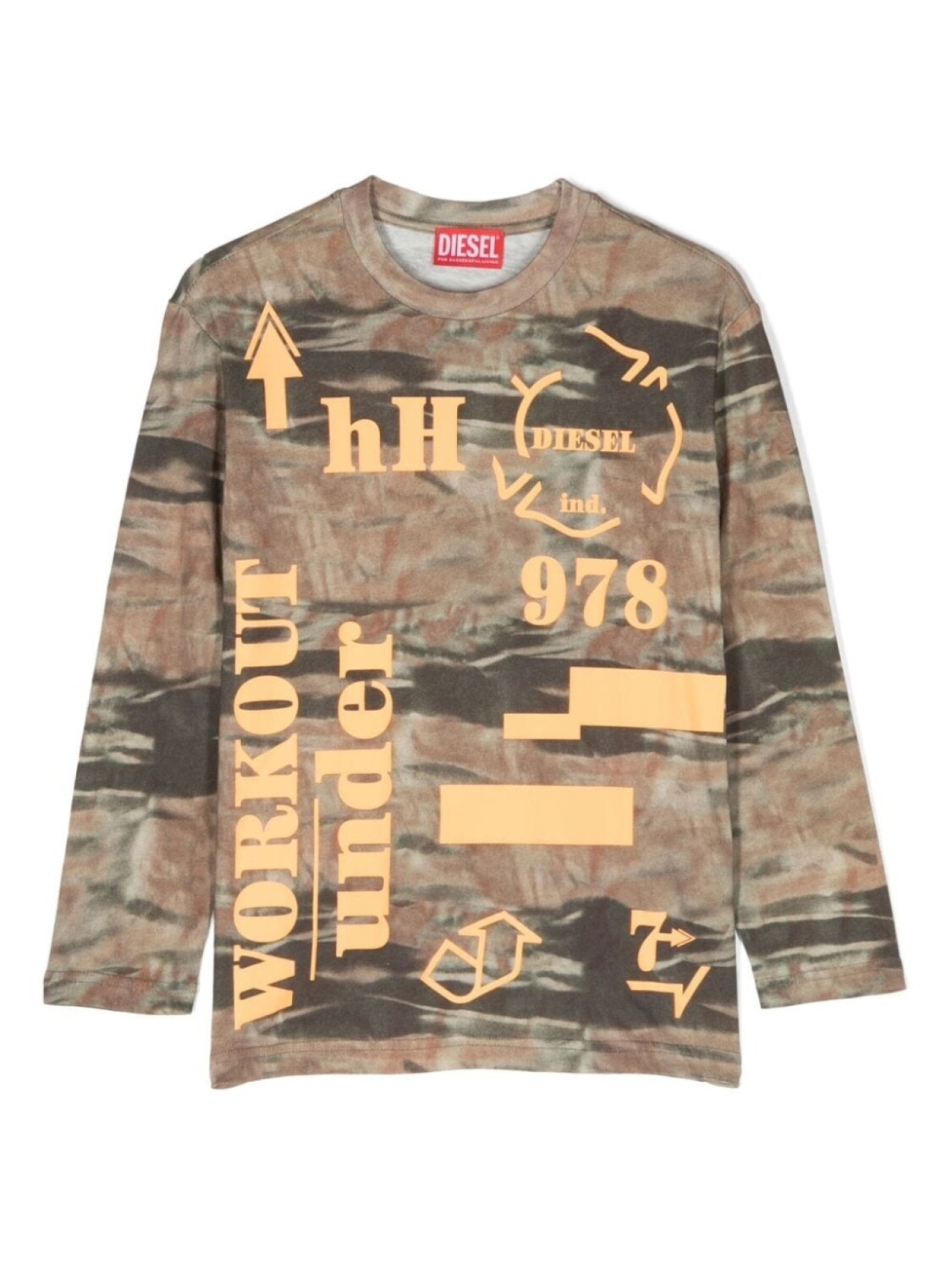 Diesel Kids футболка с длинными рукавами и эффектом потертости, коричневый
Diesel Kids футболка с длинными рукавами и эффектом потертости, коричневый