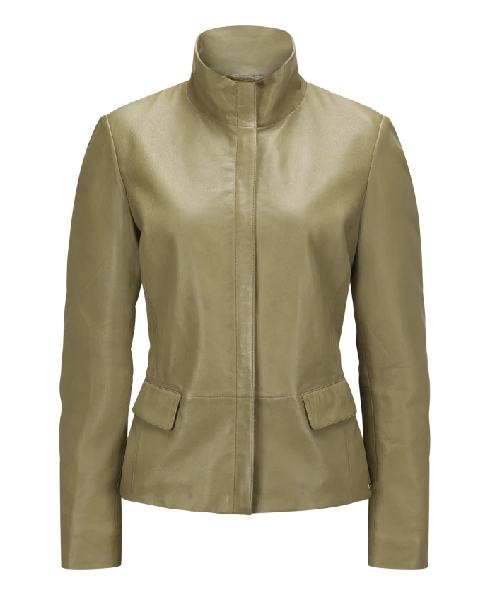 Куртка из кожи наппа с высоким воротником Milestone, зеленый
Куртка из кожи наппа с высоким воротником Milestone, зеленый