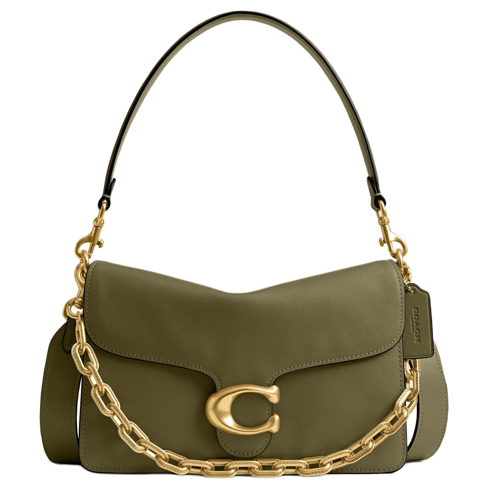 COACH Кожаная цепная сумка через плечо среднего размера для женщин оливкового цвета
COACH Кожаная цепная сумка через плечо среднего размера для женщин оливкового цвета