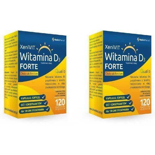 Xenivit Витамин D3 Форте, 2x120 капсул
Xenivit Витамин D3 Форте, 2x120 капсул
