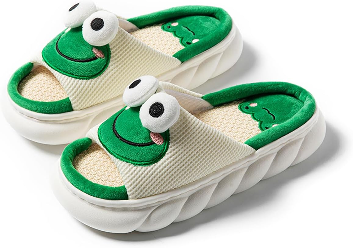 Тапочки V OPXIN Cow для женщин и мужчин, милые тапочки с мультяшными животными, пушистые/льняные кавайные домашние тапочки, зимние/летние тапочки Cow для дома и улицы, Frog
Тапочки V OPXIN Cow для женщин и мужчин, милые тапочки с мультяшными животными, пушистые/льняные кавайные домашние тапочки, зимние/летние тапочки Cow для дома и улицы, Frog