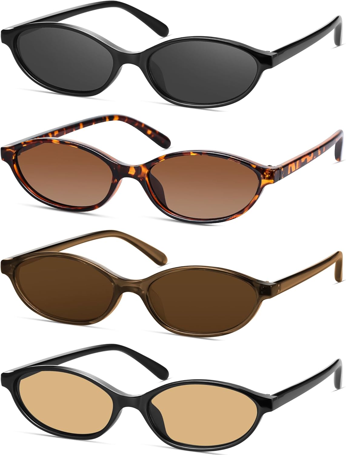 Ретро-солнцезащитные очки «кошачий глаз» овальной формы для женщин, в стиле Y2k, модные узкие солнцезащитные очки с защитой от УФ-излучения YMRFW, 4pack(black/Gray+tortoise/Gradient Tea+brown/Brown+black/Champagne)
Ретро-солнцезащитные очки «кошачий глаз» овальной формы для женщин, в стиле Y2k, модные узкие солнцезащитные очки с защитой от УФ-излучения YMRFW, 4pack(black/Gray+tortoise/Gradient Tea+brown/Brown+black/Champagne)