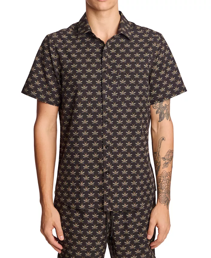 Мужская приталенная рубашка для плавания Gilby с коротким рукавом и принтом на пуговицах спереди Paisley & Gray, черный
Мужская приталенная рубашка для плавания Gilby с коротким рукавом и принтом на пуговицах спереди Paisley & Gray, черный