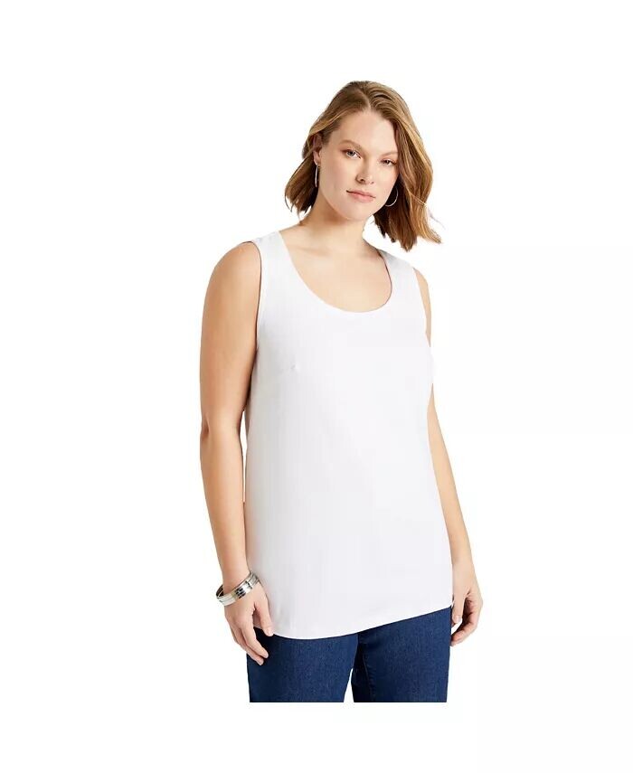 Женская майка One + Only с круглым вырезом больших размеров June + Vie, белый
Женская майка One + Only с круглым вырезом больших размеров June + Vie, белый