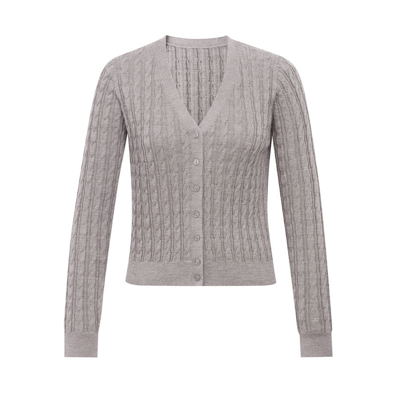 Вязаный кардиган Deep Breath из чистой шерсти простой вязки, персиковый порошок
Вязаный кардиган Deep Breath из чистой шерсти простой вязки, персиковый порошок