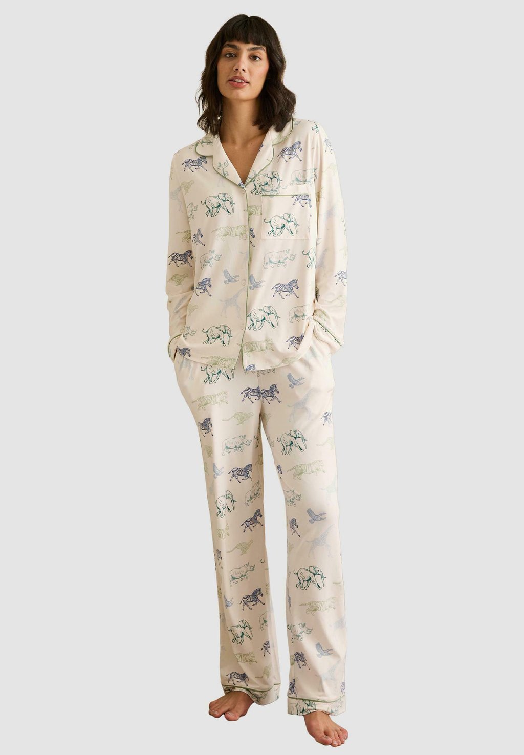 Пижама RACING ANIMALS PRINT SET - Pyjama set Chelsea Peers, кремовый
Пижама RACING ANIMALS PRINT SET - Pyjama set Chelsea Peers, кремовый