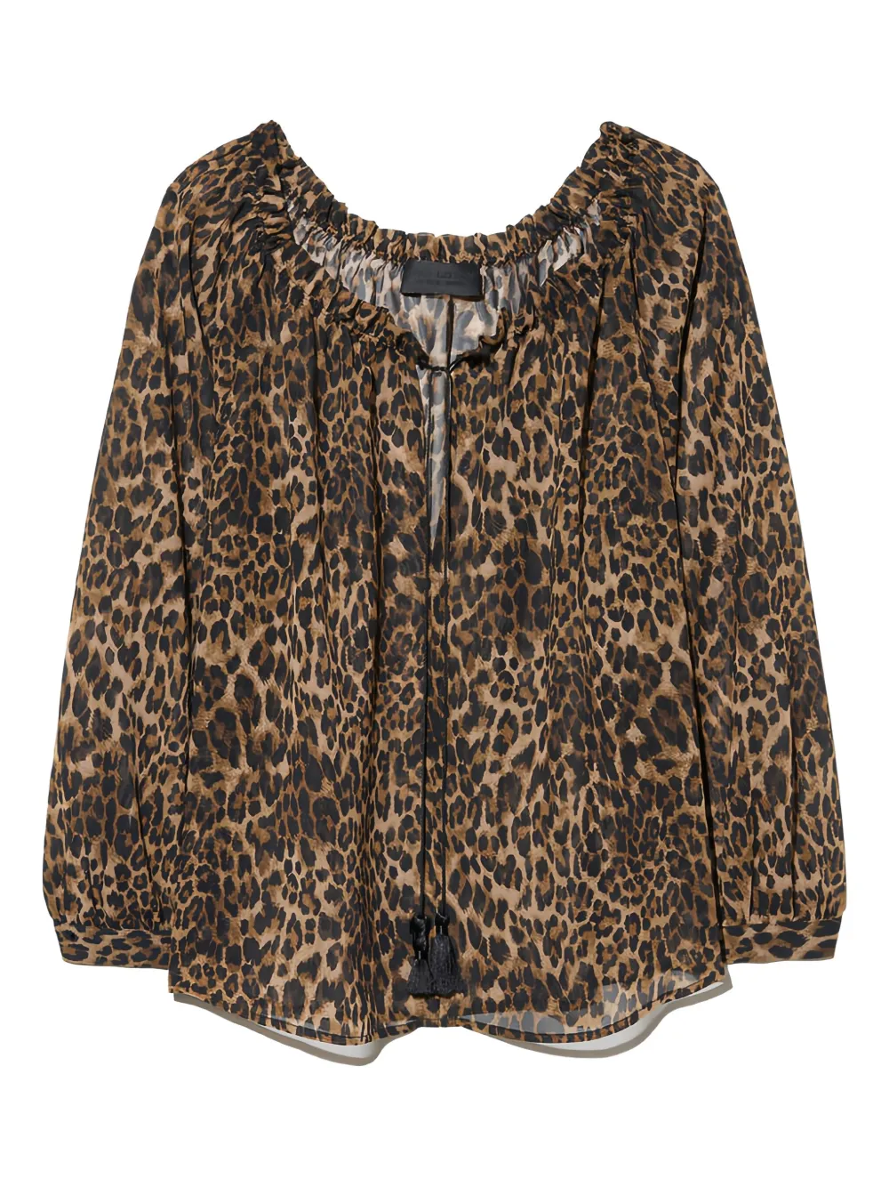 Блузка с леопардовым принтом и кисточками Nili Lotan, коричневый
Блузка с леопардовым принтом и кисточками Nili Lotan, коричневый