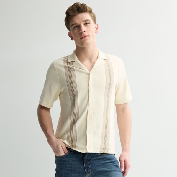 Мужская рубашка-свитер с короткими рукавами и застежкой на пуговицы в вертикальную полоску Sage And Steel, цвет whitecap gray
Мужская рубашка-свитер с короткими рукавами и застежкой на пуговицы в вертикальную полоску Sage And Steel, цвет whitecap gray