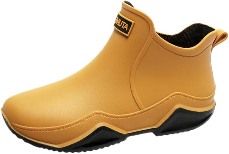 Мужские модные резиновые сапоги SPKFHD - круглый носок, плоская подошва, короткая голень, верх из ПВХ. Удобные и легкие. Подходят для повседневного использования и дождливой погоды, коричневый
Мужские модные резиновые сапоги SPKFHD - круглый носок, плоская подошва, короткая голень, верх из ПВХ. Удобные и легкие. Подходят для повседневного использования и дождливой погоды, коричневый