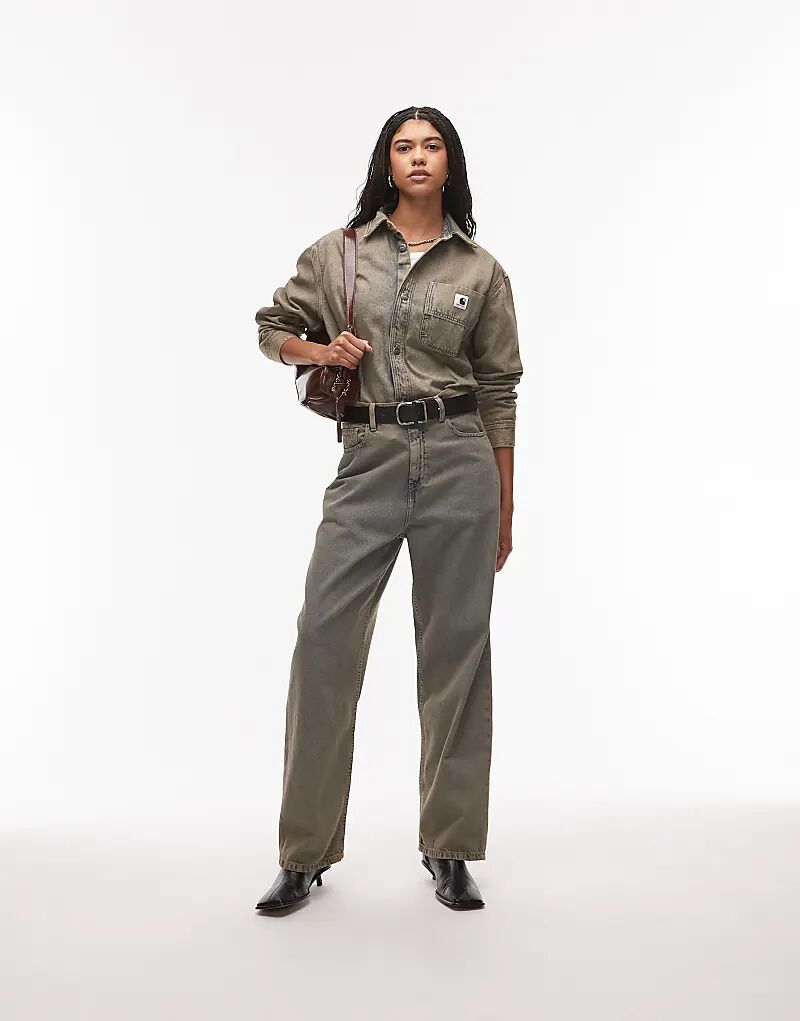 Куртка-рубашка Carhartt WIP Georgia, цвет серый, кислотная стирка
Куртка-рубашка Carhartt WIP Georgia, цвет серый, кислотная стирка