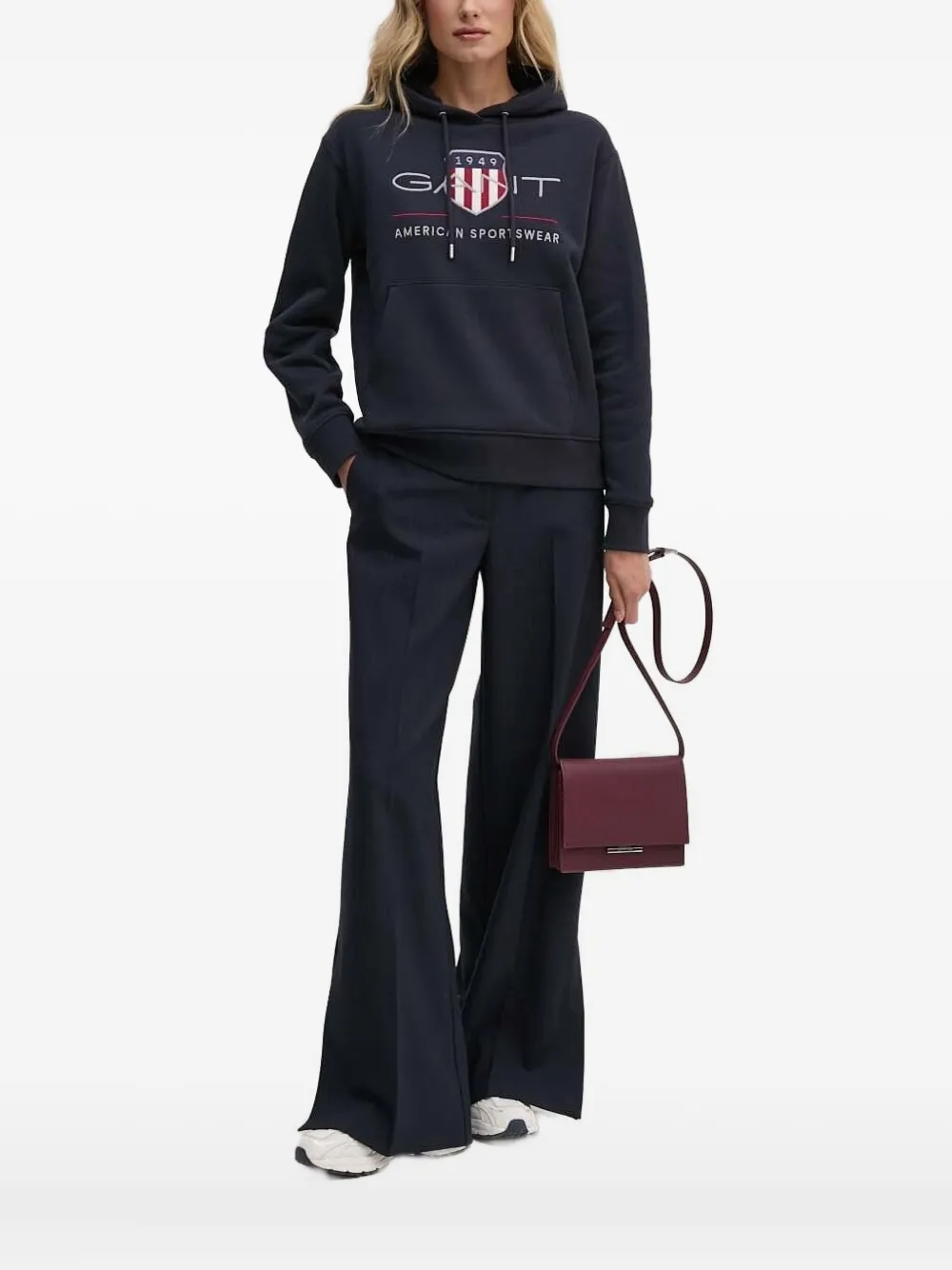 Худи с вышитым логотипом Gant, синий
Худи с вышитым логотипом Gant, синий