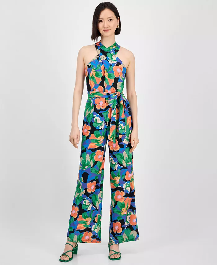 Миниатюрный комбинезон с цветочным принтом, перекрещивающимся вырезом и поясом на завязках Tahari, черный
Миниатюрный комбинезон с цветочным принтом, перекрещивающимся вырезом и поясом на завязках Tahari, черный