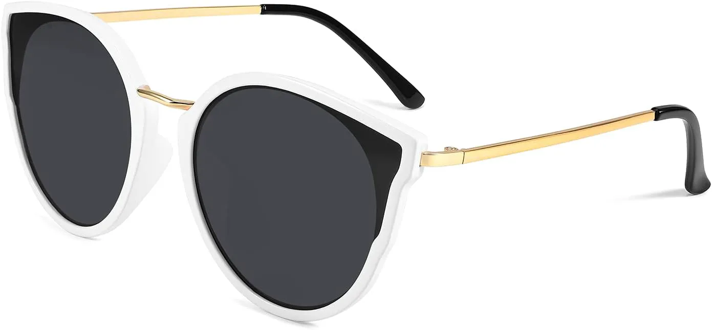 Винтажные поляризованные солнцезащитные очки FEISEDY «кошачий глаз» для женщин, большие круглые солнцезащитные очки с антибликовым покрытием, модель B7000, White
Винтажные поляризованные солнцезащитные очки FEISEDY «кошачий глаз» для женщин, большие круглые солнцезащитные очки с антибликовым покрытием, модель B7000, White