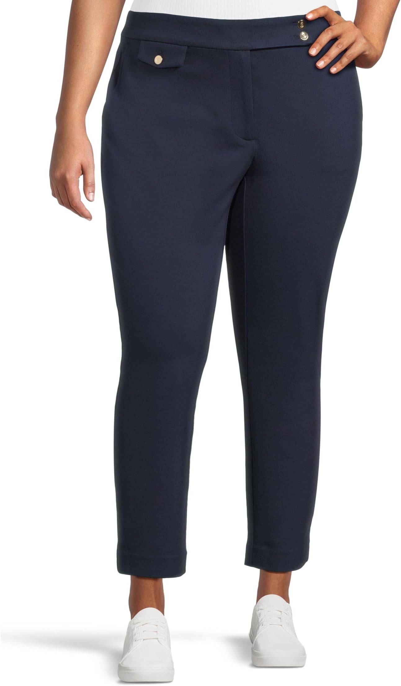 Брюки Lauren Ralph Lauren Plus Size Ponte Ankle Pant, цвет Refined Navy 
Брюки Lauren Ralph Lauren Plus Size Ponte Ankle Pant, цвет Refined Navy