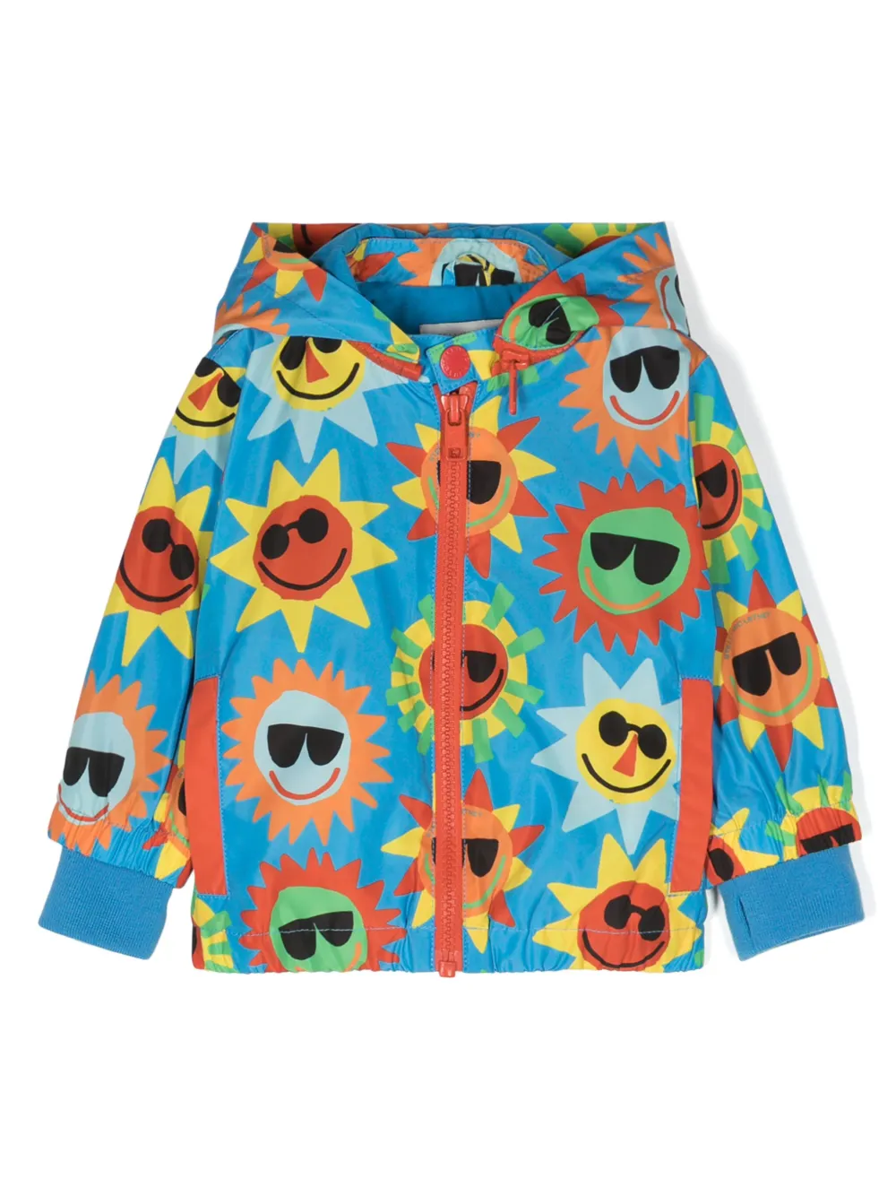 Куртка на молнии с принтом Stella McCartney Kids, синий 
Куртка на молнии с принтом Stella McCartney Kids, синий