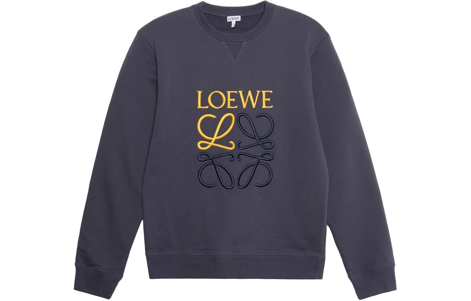 Хлопковая толстовка с надписью «Анаграмма» Loewe, синий
Хлопковая толстовка с надписью «Анаграмма» Loewe, синий