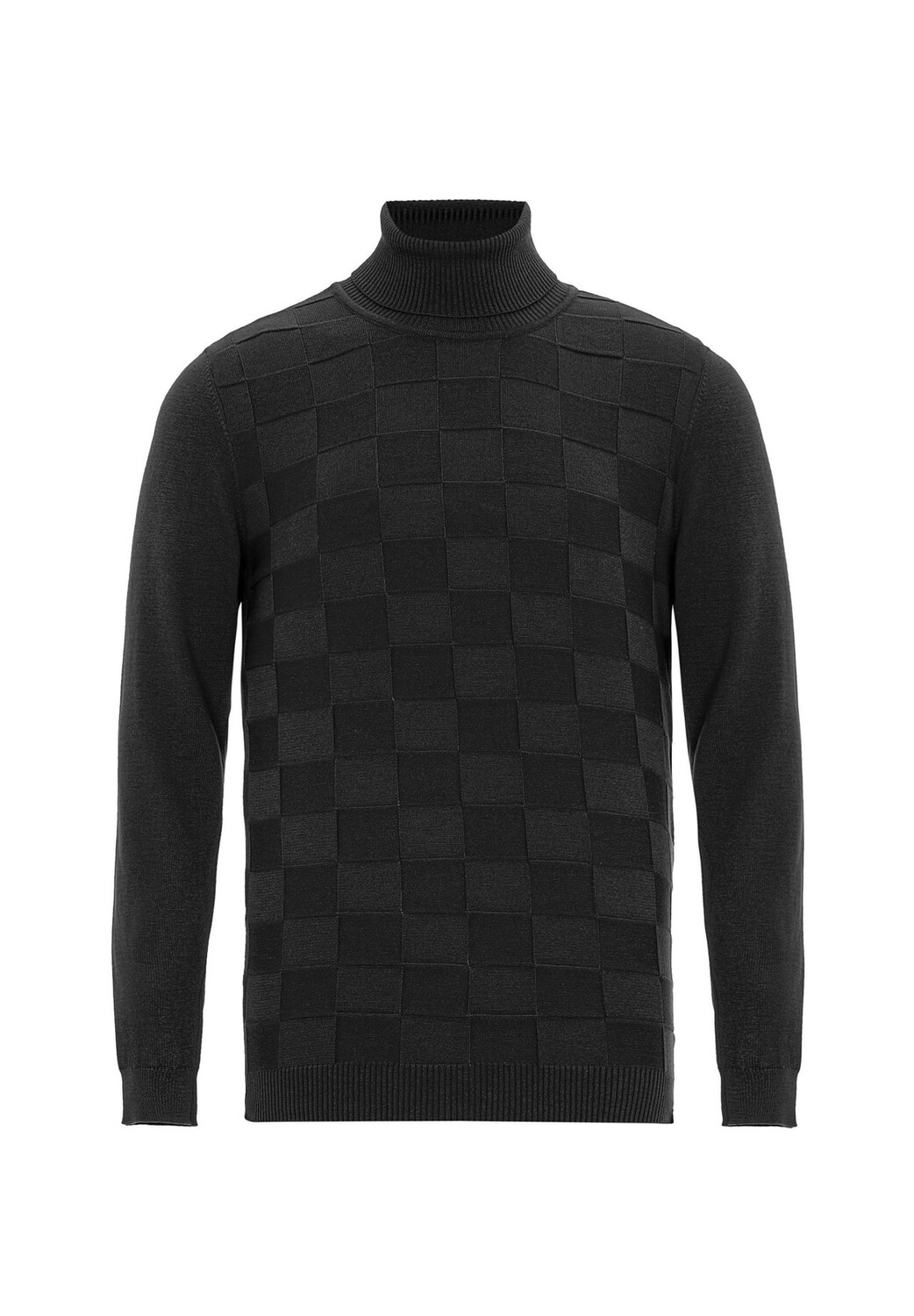 Свитер-водолазка с клетчатым узором CIPO & BAXX, черный
Свитер-водолазка с клетчатым узором CIPO & BAXX, черный