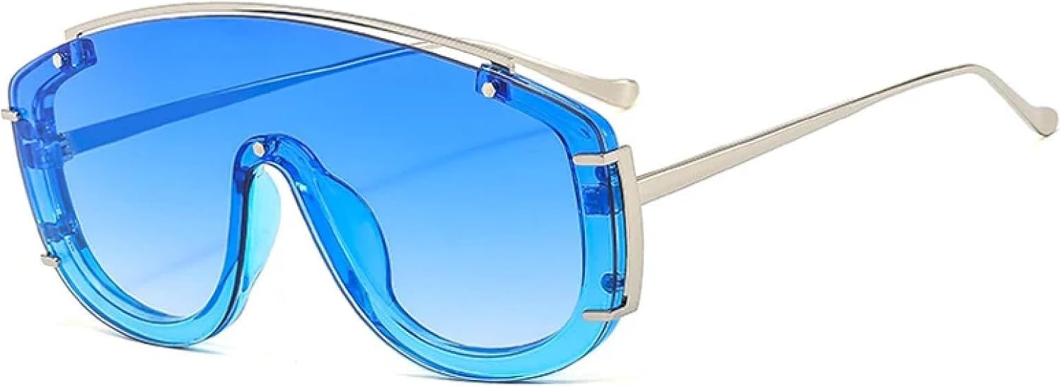 Модные солнцезащитные очки большого размера для женщин в стиле ретро с заклепками, для мужчин – разноцветные градиентные солнцезащитные очки с защитой от УФ-излучения UV400 TVTBBVV, Blue Blue Gradient
Модные солнцезащитные очки большого размера для женщин в стиле ретро с заклепками, для мужчин – разноцветные градиентные солнцезащитные очки с защитой от УФ-излучения UV400 TVTBBVV, Blue Blue Gradient