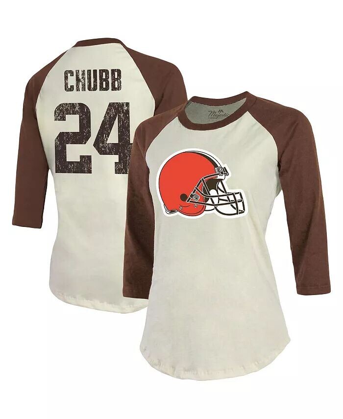 Женские нитки Nick Chubb Cream, коричневый Cleveland Browns Футболка с именем и номером игрока реглан с рукавами 3/4 Majestic
Женские нитки Nick Chubb Cream, коричневый Cleveland Browns Футболка с именем и номером игрока реглан с рукавами 3/4 Majestic
