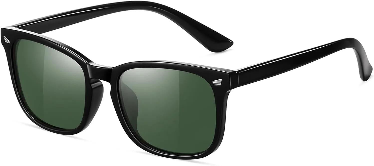 Поляризованные солнцезащитные очки FEIDUSUN для женщин и мужчин. Классические модные солнцезащитные очки с защитой от УФ-излучения, A18-black | Dark Green
Поляризованные солнцезащитные очки FEIDUSUN для женщин и мужчин. Классические модные солнцезащитные очки с защитой от УФ-излучения, A18-black | Dark Green