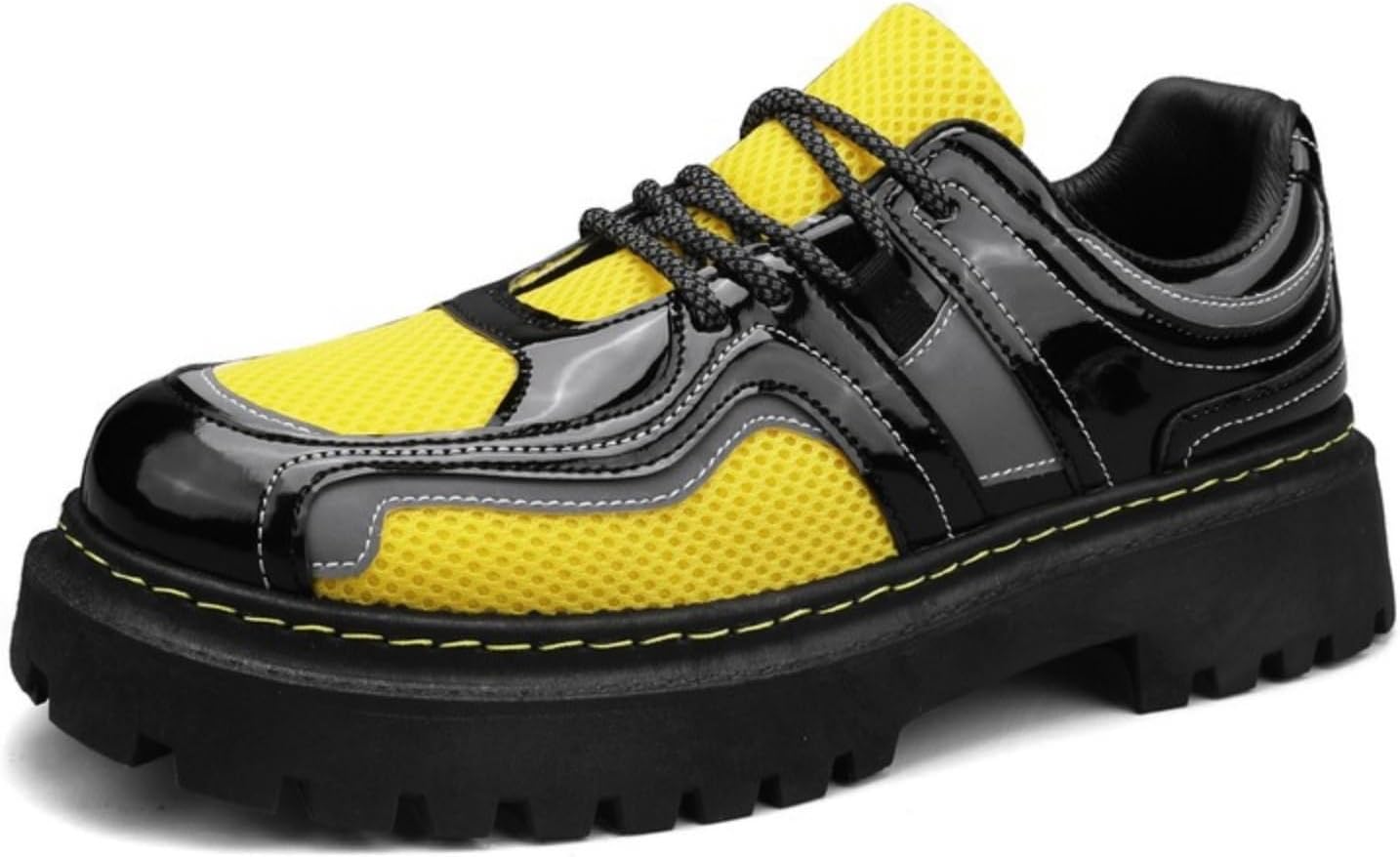 Мужские спортивные туфли с комбинированной отделкой, повседневные шнурки, стильные низкие кеды, подходят для ежедневной и уличной носки, для прогулок, тенниса, бега и других видов спорта, модные и универсальные Aokisx, черный/желтый
Мужские спортивные туфли с комбинированной отделкой, повседневные шнурки, стильные низкие кеды, подходят для ежедневной и уличной носки, для прогулок, тенниса, бега и других видов спорта, модные и универсальные Aokisx, черный/желтый