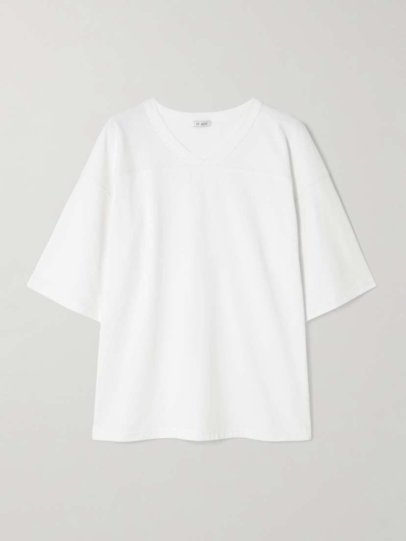 Футболка из органического хлопкового джерси со вставками St. Agni, белый
Футболка из органического хлопкового джерси со вставками St. Agni, белый