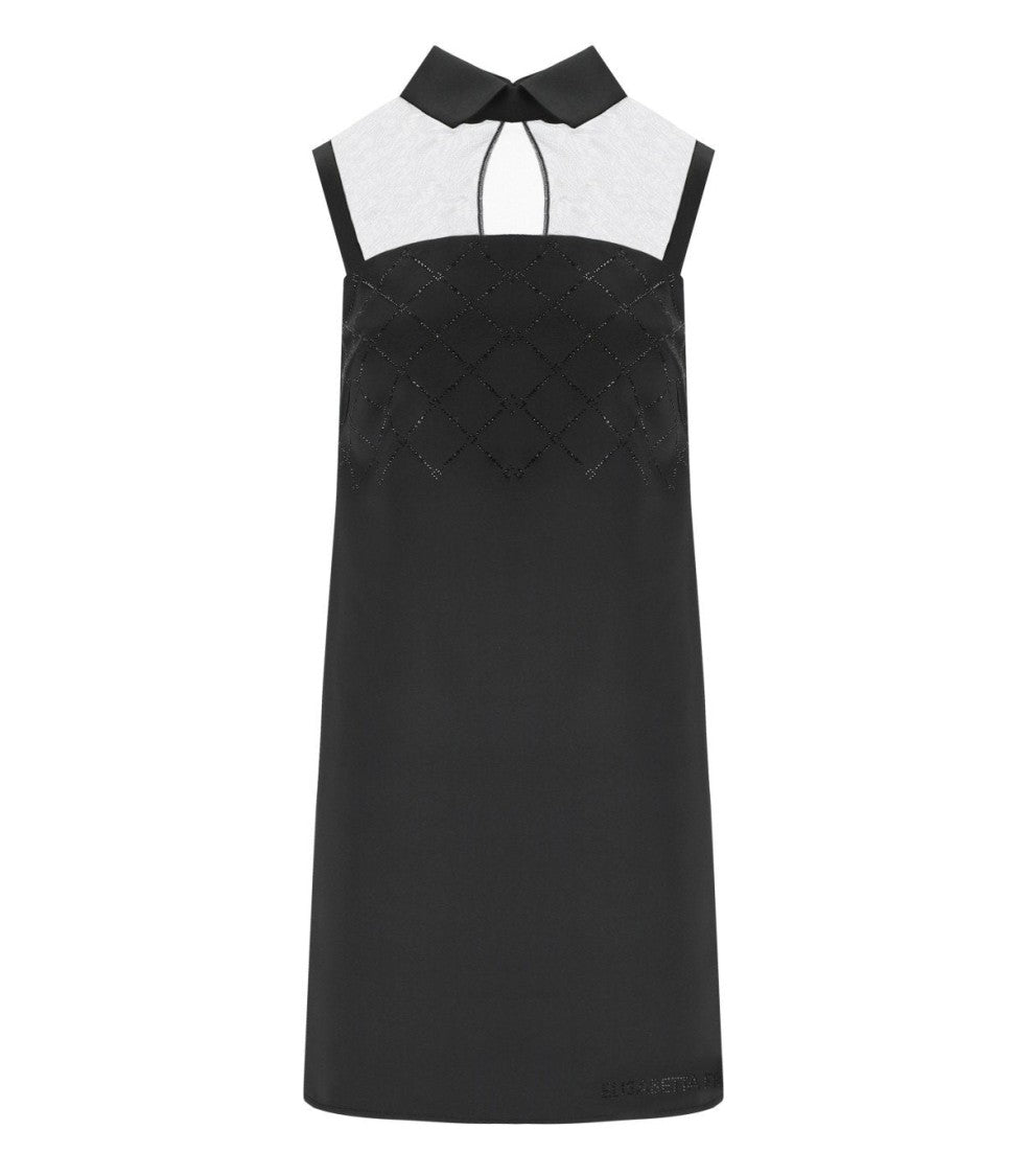 Черное мини-платье с камнями Elisabetta Franchi
Черное мини-платье с камнями Elisabetta Franchi