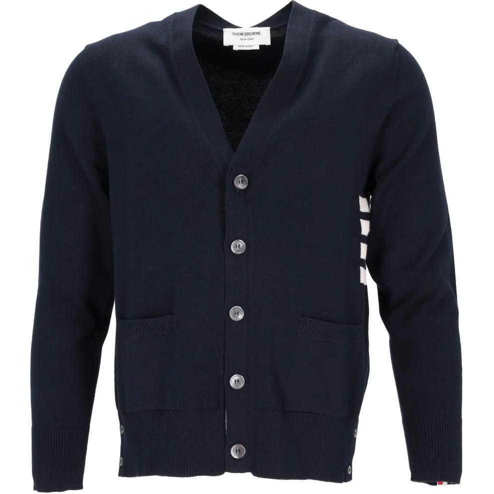 Кардиган с v-образным вырезом свободного кроя THOM BROWNE, синий
Кардиган с v-образным вырезом свободного кроя THOM BROWNE, синий
