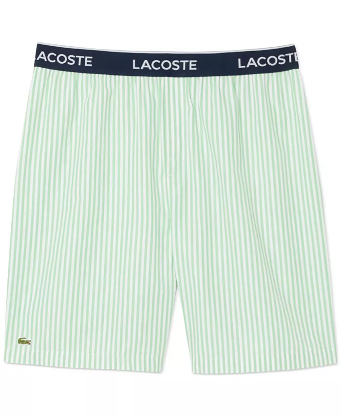 Мужские пижамные шорты в полоску Lacoste, зеленый
Мужские пижамные шорты в полоску Lacoste, зеленый